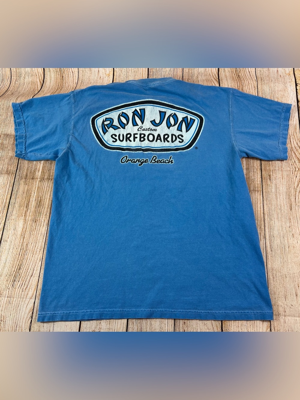 Ron Jon Surf Shops Orange Beach Comfort Colors Blue T Shirt Size Large